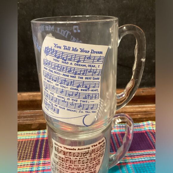 Vintage Hazel Atlas 1950s Song Mug Series Two Beer Drink Mugs Music Lyrics - Picture 7 of 8